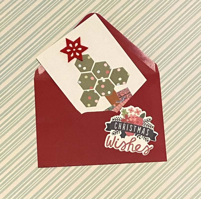 Kerstkaart boom met envelop 1 low budget kerstkaarten maken: de kerstboom kaart