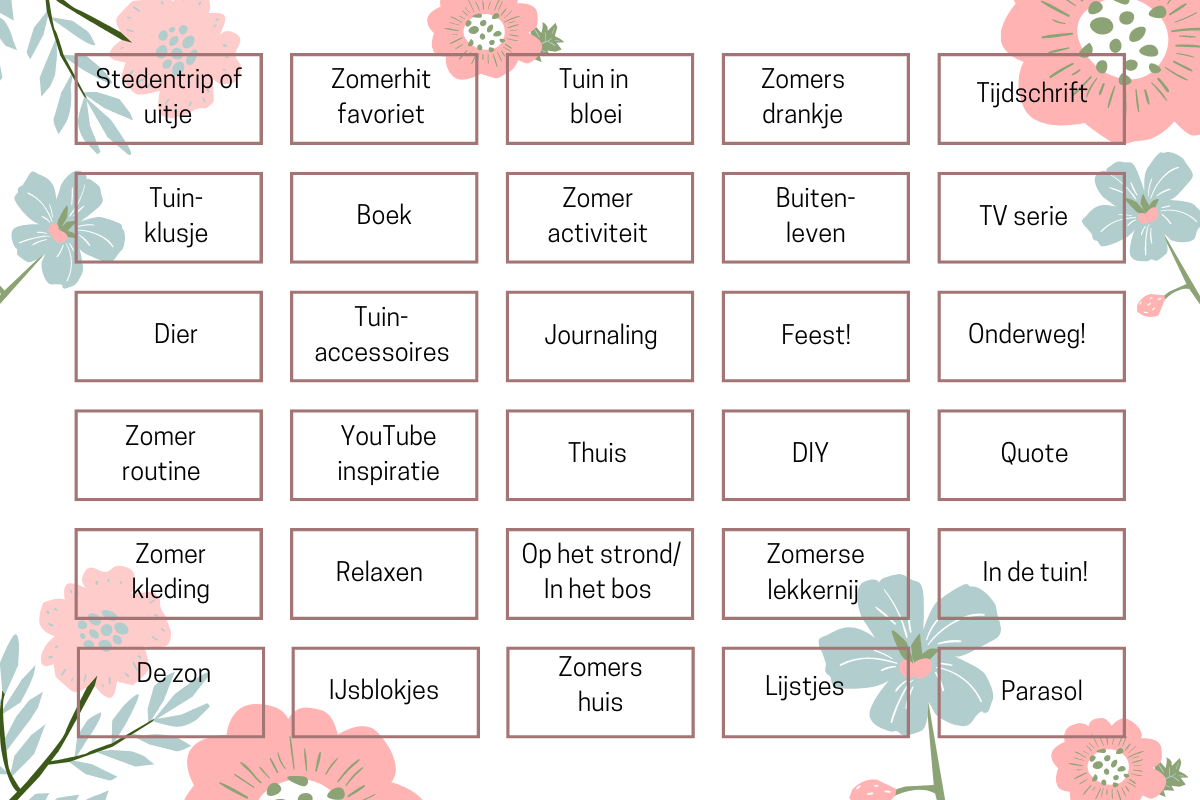 De Teken Challenge Inspiratiewoorden 2022