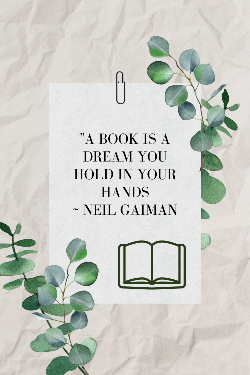 A book is a dream you hold in your hands. Quote van Neil Gaiman